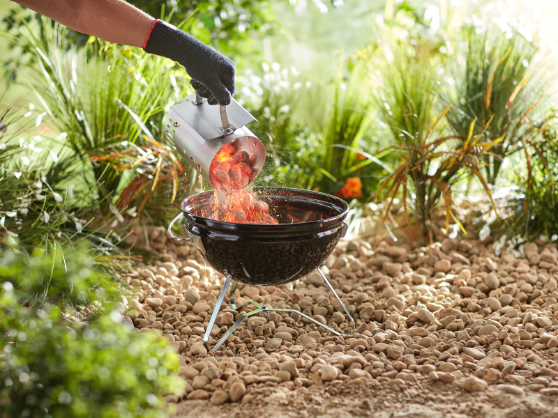 Compact Weber Rapidfire Chimney Starter For Charcoal BBQs